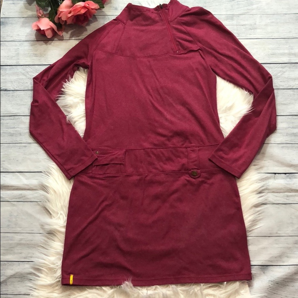 Lole Pink Evolt Long Sleeve Athletic Travel Dress